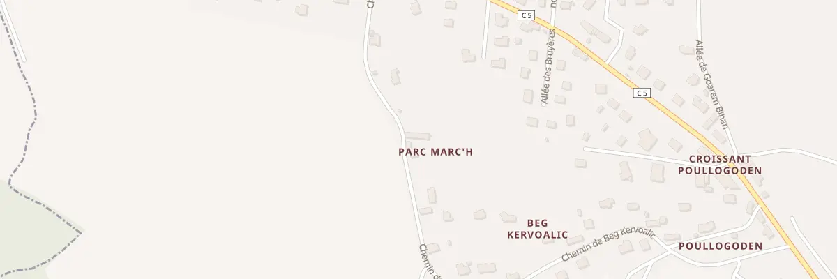 Plan du 53 Che de Beg Kervoalic à Saint-Évarzec