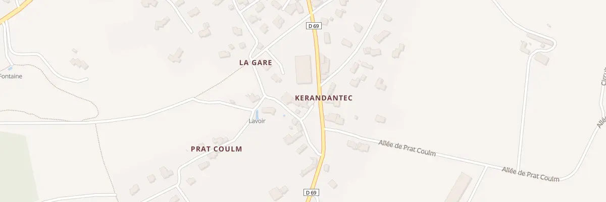 Plan du 64 Rue La Chapelle de Prat Coulm à Plougoulm