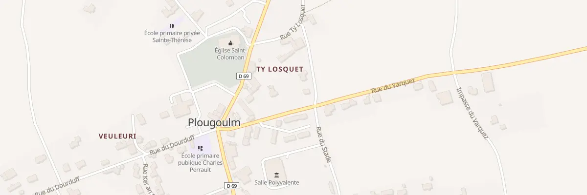 Plan du 127 Ty Losquet à Plougoulm