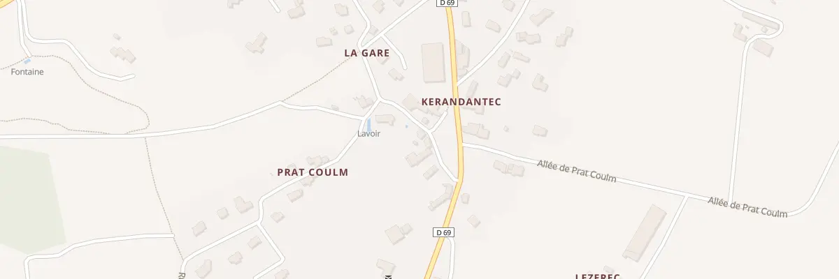 Plan du 71 Rue La Chapelle de Prat Coulm à Plougoulm