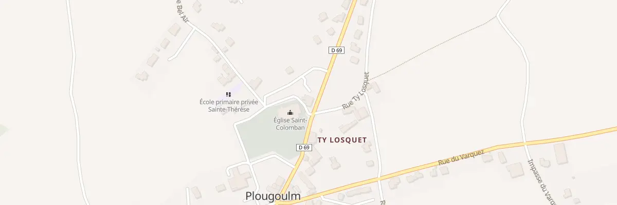 Plan du 35 Rte du Bourg à Plougoulm