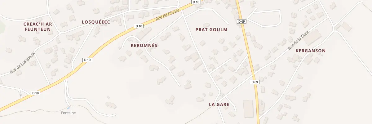 Plan du 100 Rue de Keromnes à Plougoulm