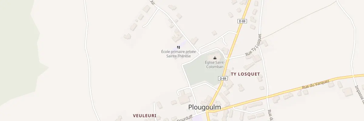 Plan du 7 Rue de Bel Air à Plougoulm