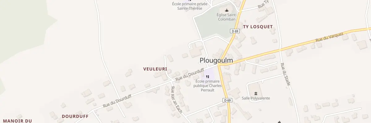 Plan du 70 Rue du Dourduff à Plougoulm