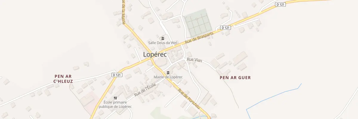 Plan du 1 Rue Vian à Lopérec