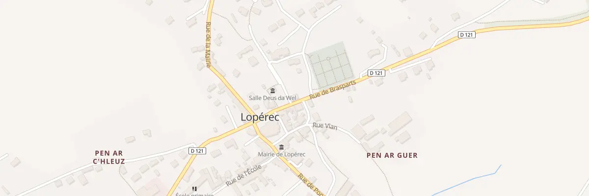 Plan du 3 Rue de Brasparts à Lopérec