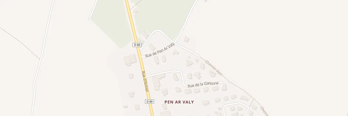 Plan du 114 Pen Ar Valy à Plouvorn