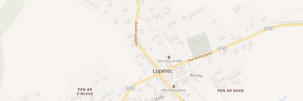Plan du 2 Rue de la Mairie à Lopérec