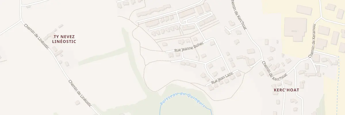 Plan du 2 Rue Jeanne Bohec à Quimper