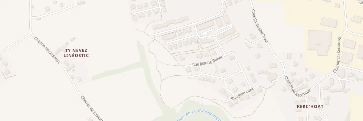 Plan du 1 Rue Jeanne Bohec à Quimper