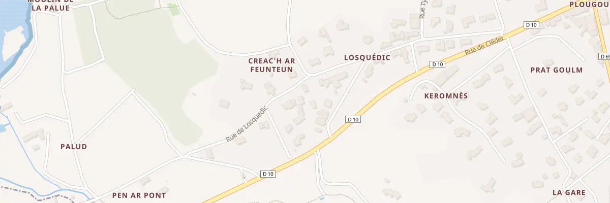 Plan du 395 Rue de Losquedic à Plougoulm