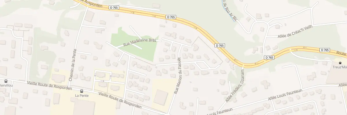 Plan du 10 Rue Marion du Faouet à Quimper