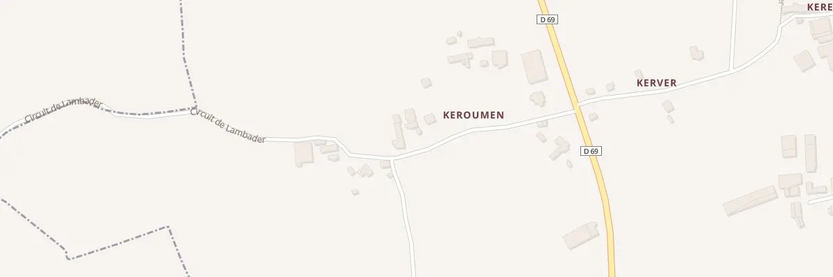 Plan du 650 Keroumen à Plouvorn