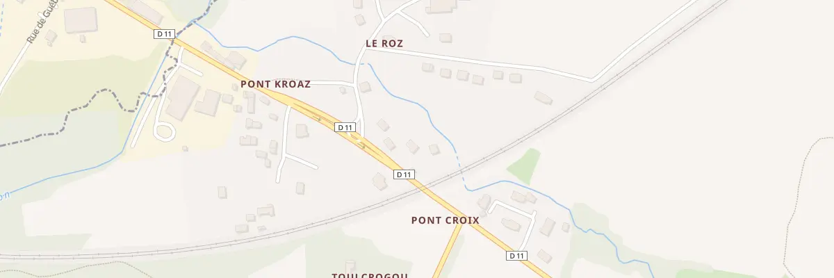 Plan du 14 Pont Croix à Lampaul-Guimiliau