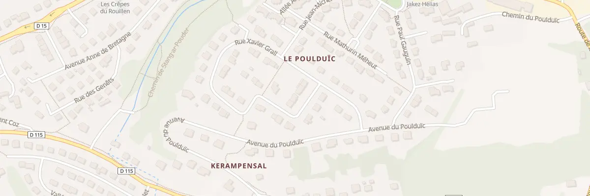 Plan du 43 Rue Xavier Grall à Ergué-Gabéric