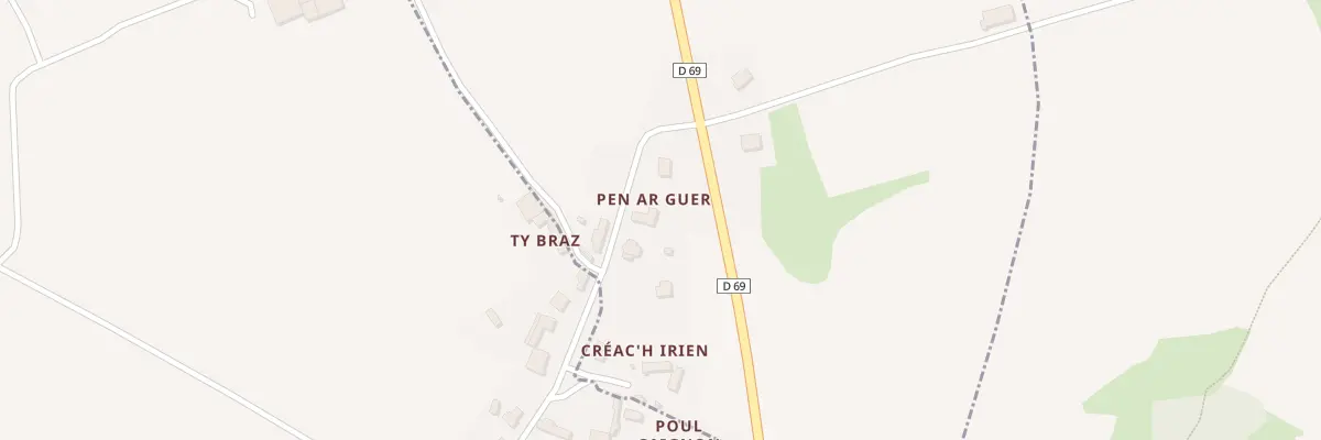 Plan du 3 Pen Ar Guear à Plougoulm