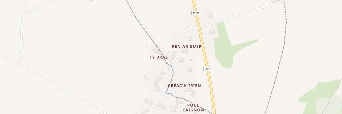 Plan du 4 Pen Ar Guear à Plougoulm