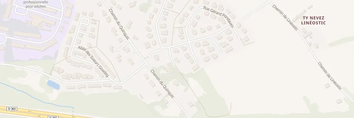 Plan du 23 Rue Polig Monjarret à Quimper