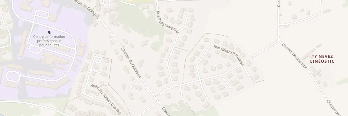 Plan du 20 Rue Polig Monjarret à Quimper