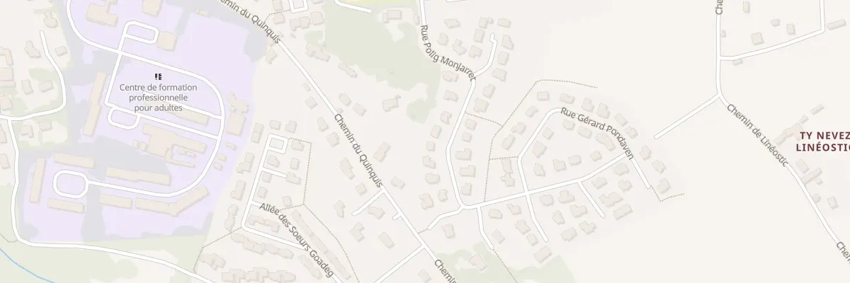 Plan du 13 Rue Polig Monjarret à Quimper