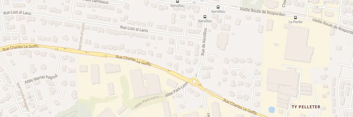 Plan du 77 Rue Lost Al Lann à Quimper