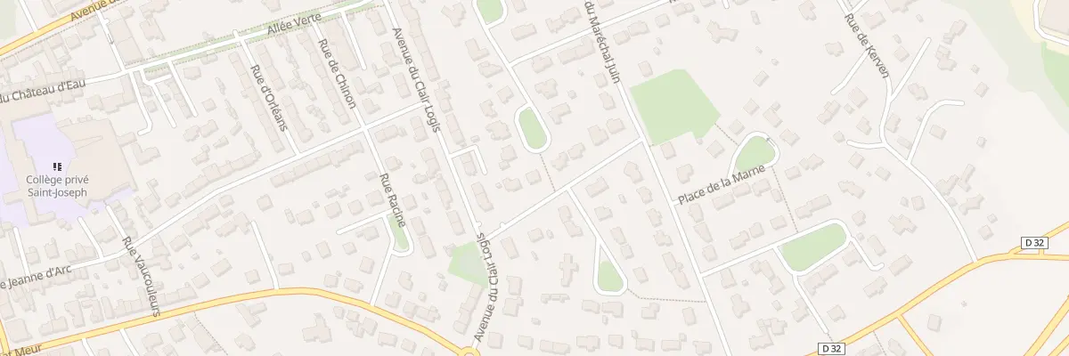Plan du 9003 Rue de Castelnau à Landivisiau