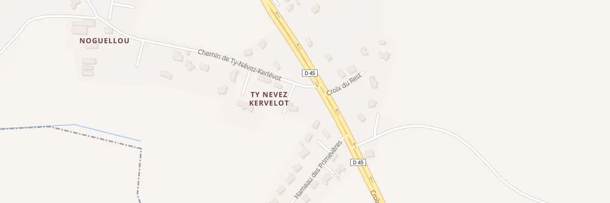 Plan du 1 Che de Ty Nevez Kerlevot à Pleuven