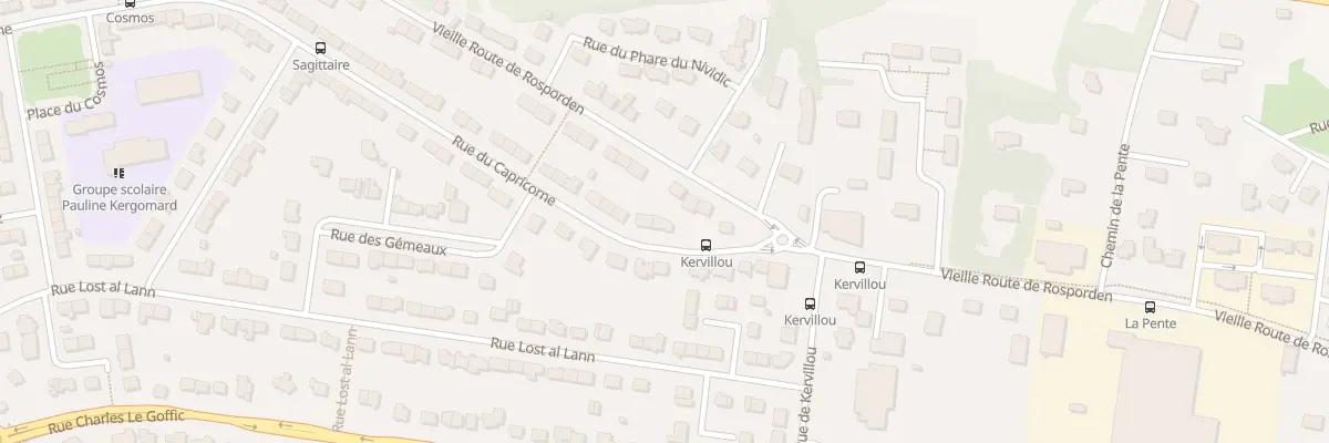 Plan du 92 Rue du Capricorne à Quimper