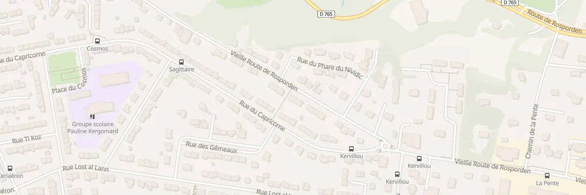 Plan du 95 Vieille Route de Rosporden à Quimper