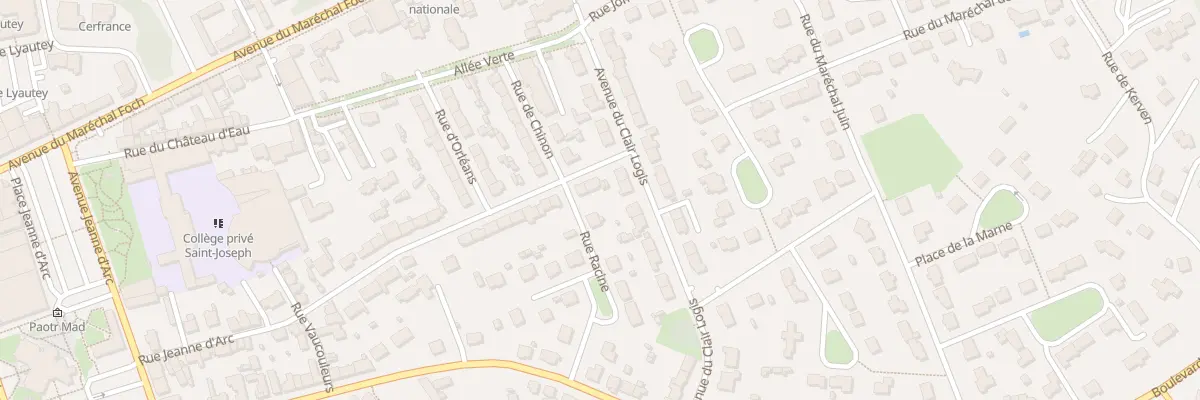 Plan du 50 Rue Jeanne d’Arc à Landivisiau