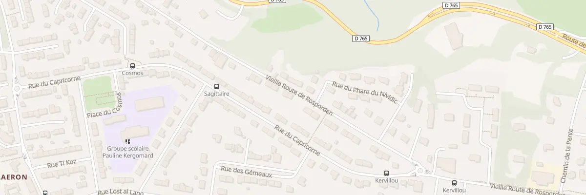 Plan du 87 Vieille Route de Rosporden à Quimper