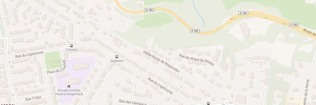 Plan du 80B Vieille Route de Rosporden à Quimper