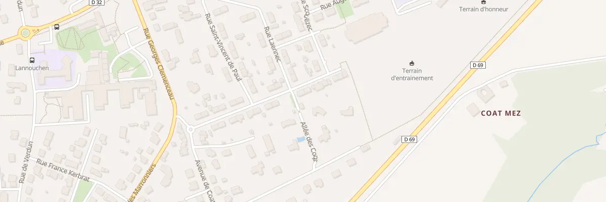 Plan du 20 Rue Docteur Pouliquen à Landivisiau