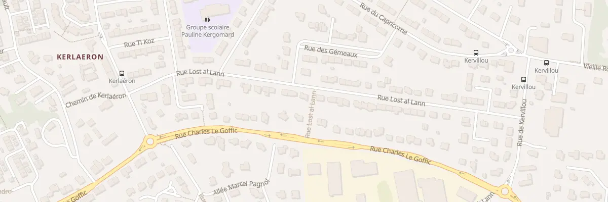 Plan du 33 Rue Lost Al Lann à Quimper