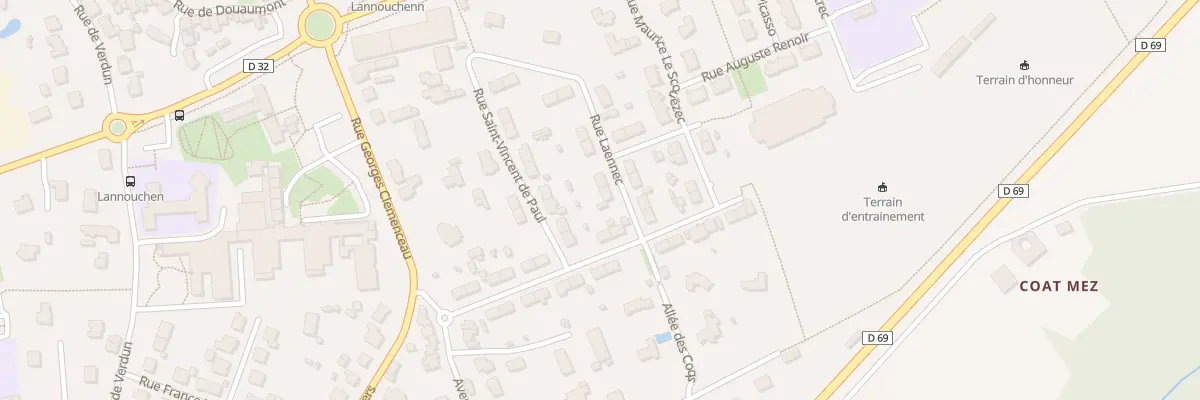 Plan du 3 Rue Laennec à Landivisiau