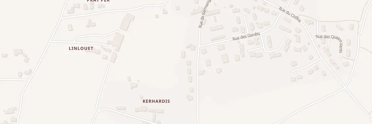 Plan du 1976E Rue de Kermenguy à Sibiril