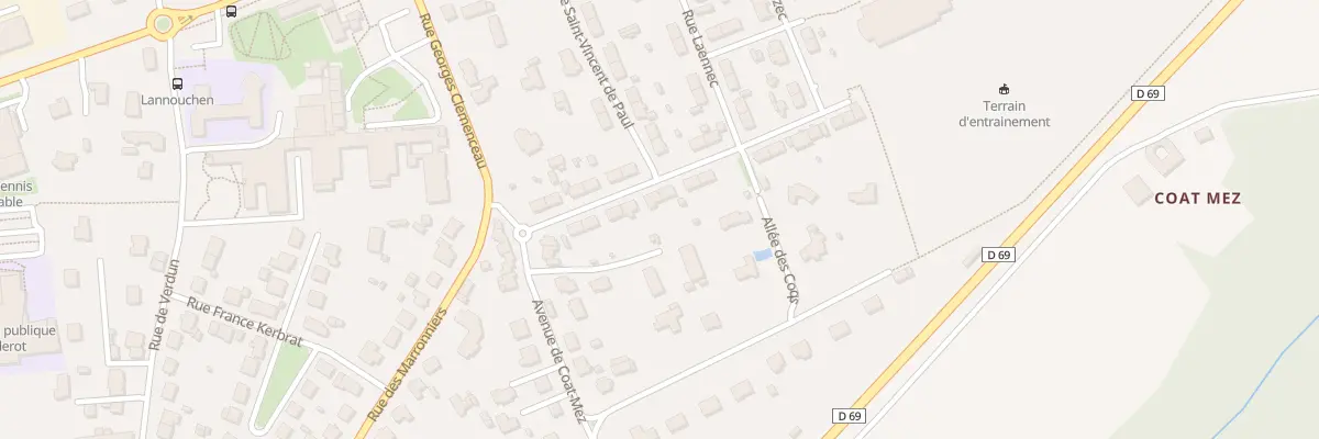 Plan du 12 Rue Docteur Pouliquen à Landivisiau