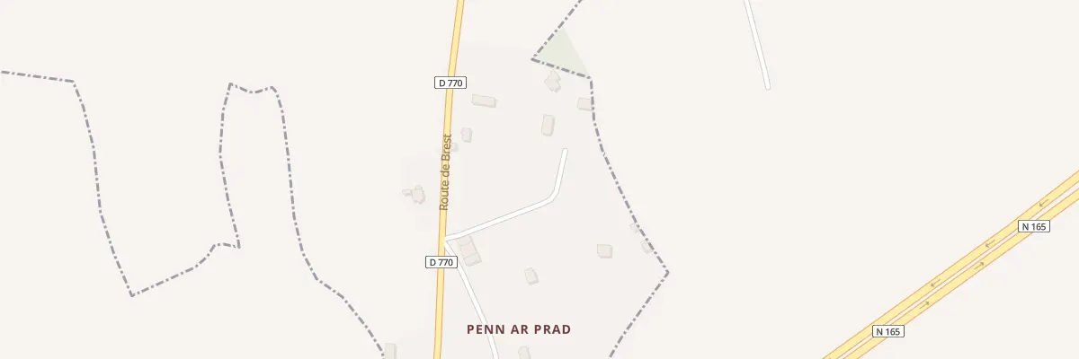 Plan du 5 Pen Ar Prat à Landrévarzec