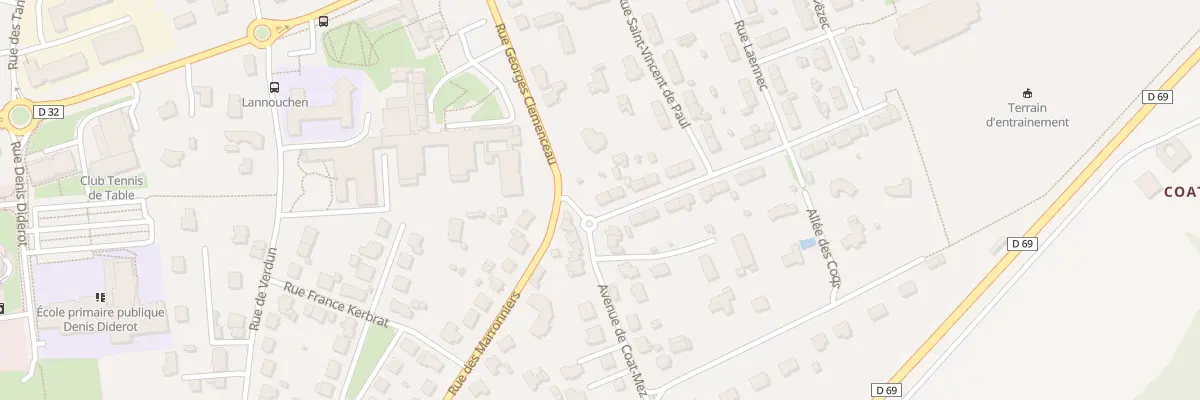 Plan du 1 Rue Docteur Pouliquen à Landivisiau