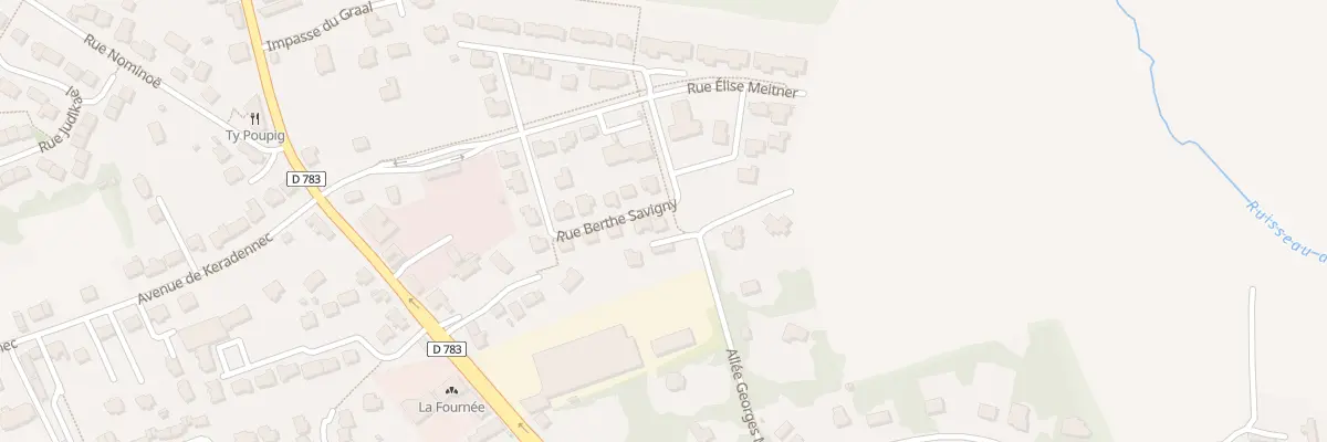 Plan du 18 Rue Berthe Savigny à Quimper