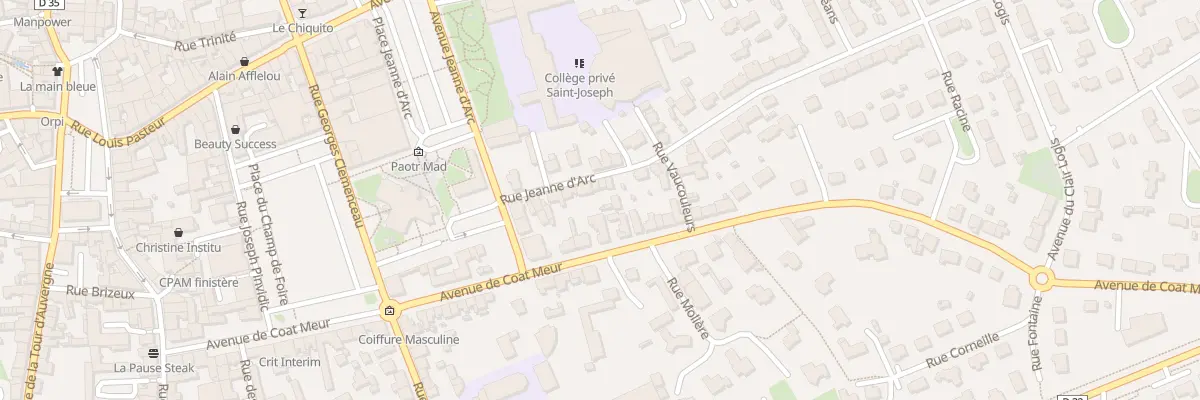 Plan du 10 Rue Jeanne d’Arc à Landivisiau