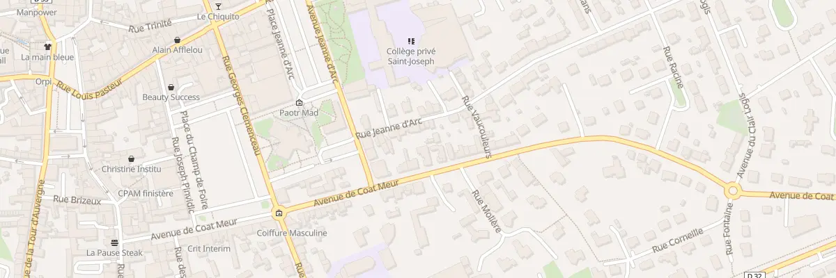 Plan du 8 Rue Jeanne d’Arc à Landivisiau