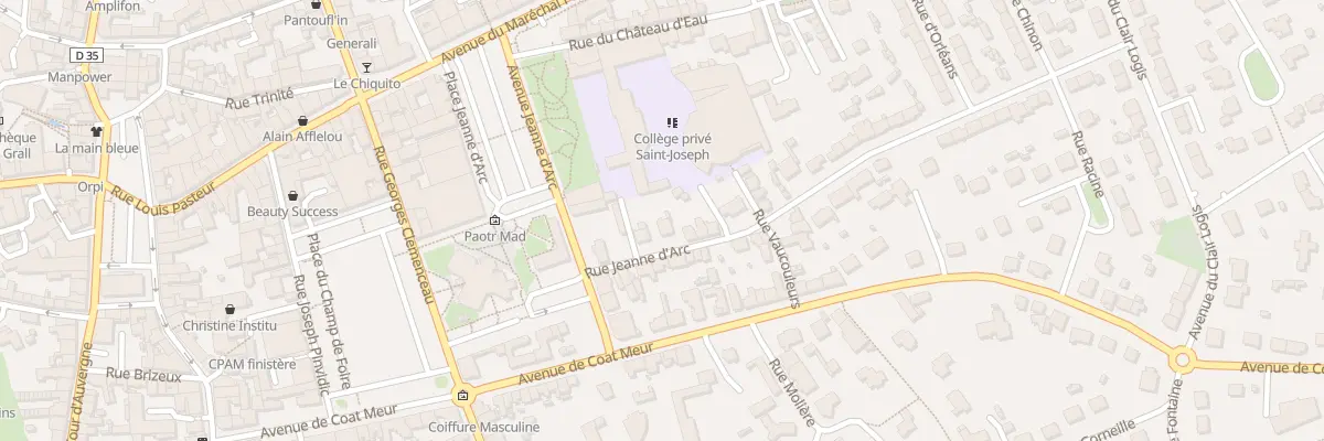 Plan du 5 Rue Jeanne d’Arc à Landivisiau