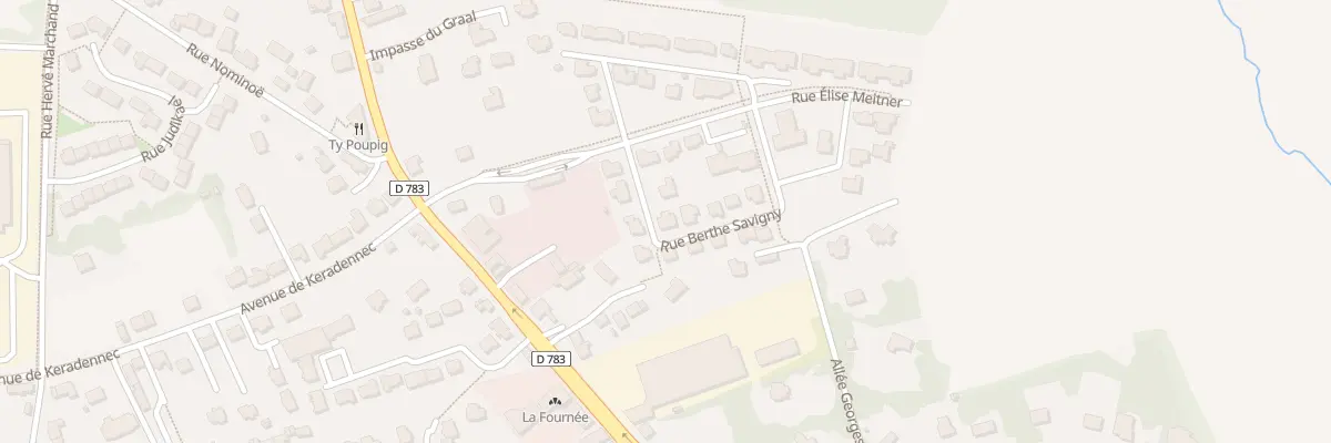 Plan du 5 Rue Berthe Savigny à Quimper
