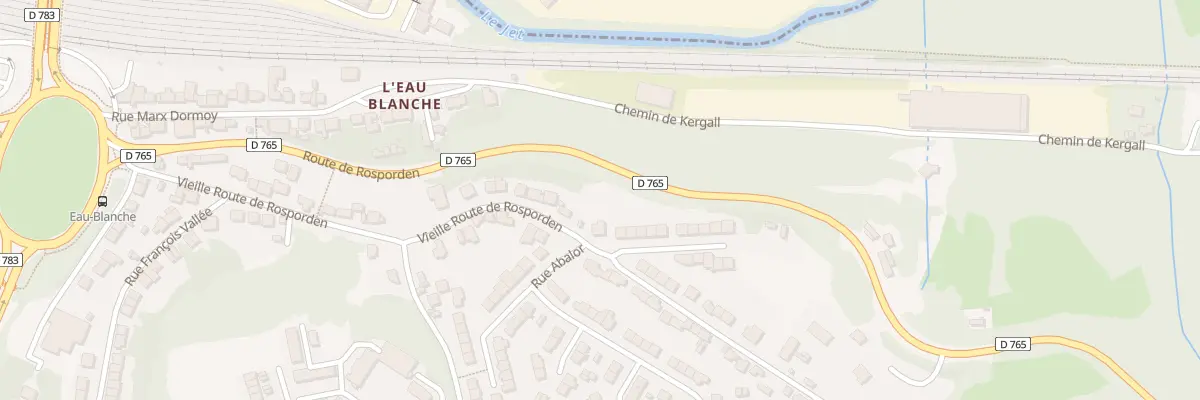 Plan du 44 Vieille Route de Rosporden à Quimper