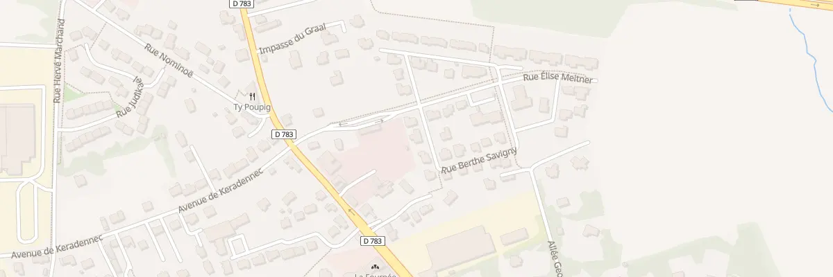 Plan du 4 Rue Berthe Savigny à Quimper