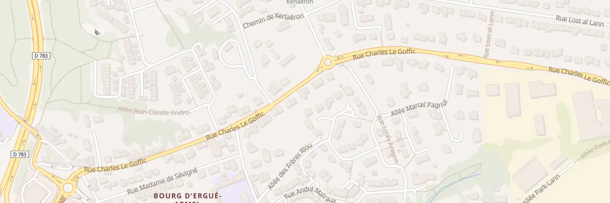 Plan du 41 Rue Charles le Goffic à Quimper