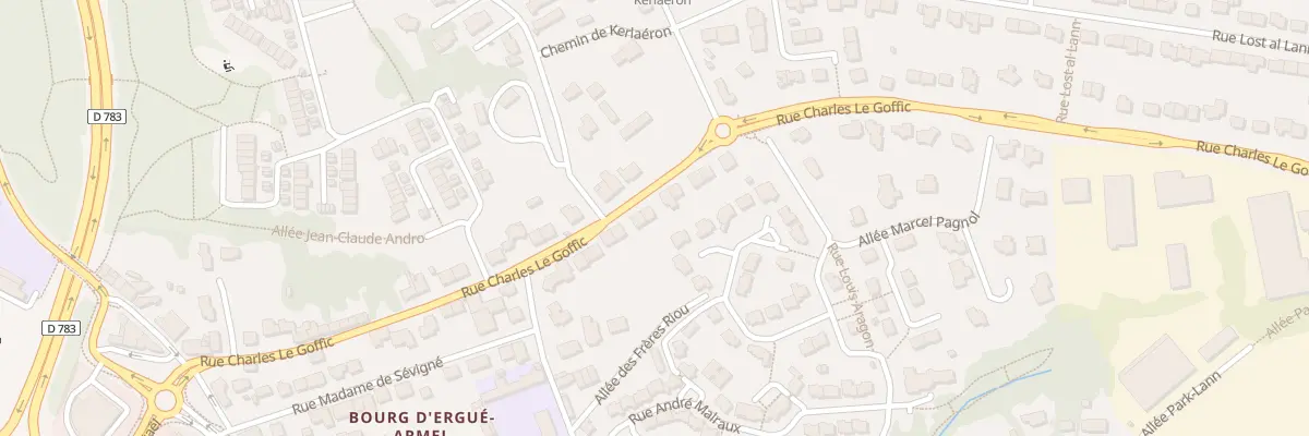 Plan du 39 Rue Charles le Goffic à Quimper