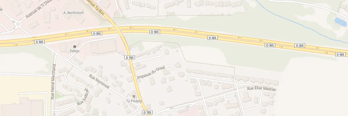 Plan du 12 Imp du Graal à Quimper