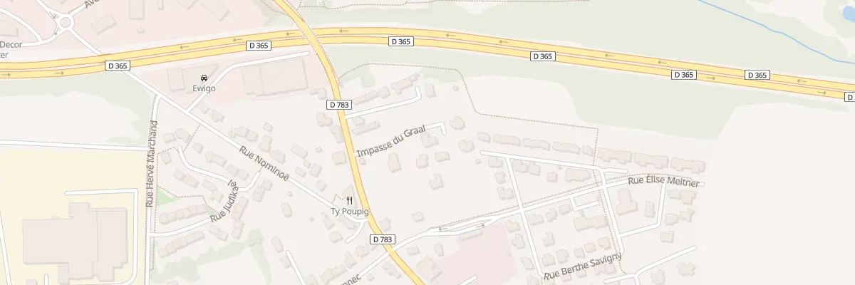 Plan du 4 Imp du Graal à Quimper
